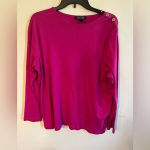 Lauren Ralph Lauren 2X Pink Tee